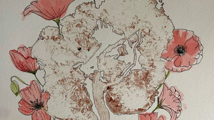 placenta print canvas print of the placenta keepsake with placenta on canvas